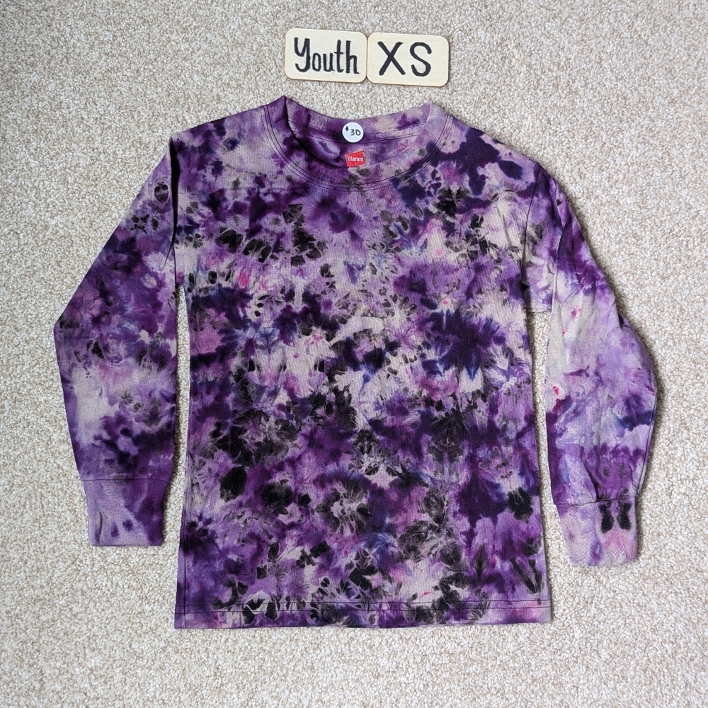 New Reverse Tiedye Unisex Youth Long Sleeve Shirt